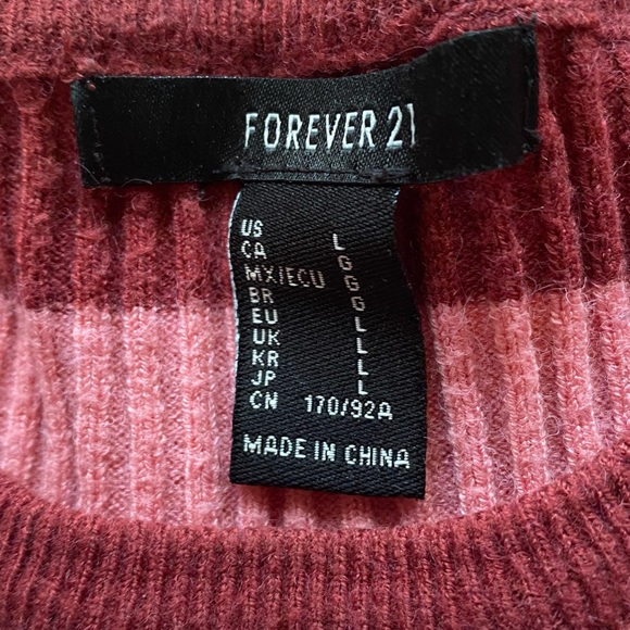 Forever 21 Striped Ribbed Sweater - Picture 2 of 4
